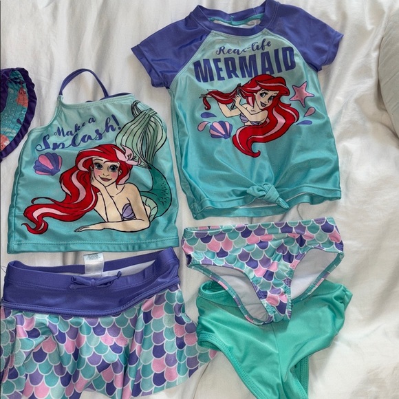 Lot of Disney Ariel Swim Set in Purple and Green size 2T - Picture 3 of 7